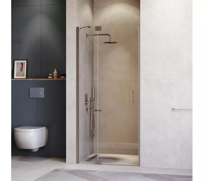 Душевая дверь RGW HO-014Gr, Цвет стекла: прозрачное, Цвет профиля (вариация): Серый, Выбрать размер: 100