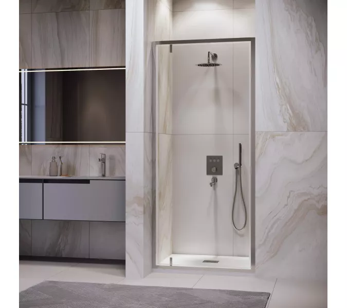 Душевая дверь RGW LE-102, Цвет стекла: прозрачное, Цвет профиля: Хром, Выбрать размер: 70