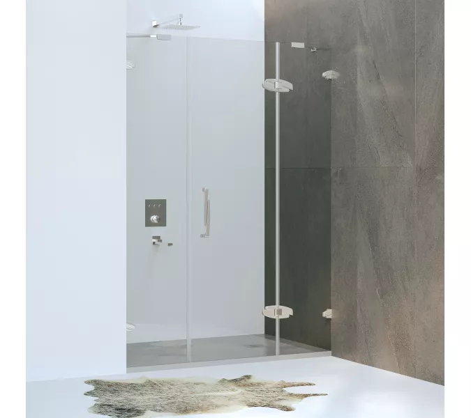 Душевая дверь RGW SA-01, Цвет стекла: прозрачное, Цвет профиля (вариация): Хром-Красный, Выбрать размер: 120