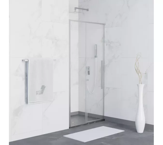 Душевая дверь RGW SV-12, Цвет стекла: прозрачное, Цвет профиля (вариация): Хром, Выбрать размер: 100