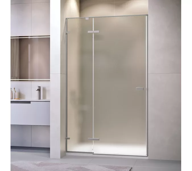 Душевая дверь RGW SV-004Gr, Цвет стекла: матовое-сатинат, Цвет профиля (вариация): Серый, Выбрать размер: 130