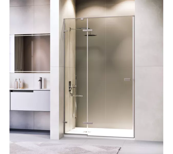 Душевая дверь RGW SV-004Gr, Цвет стекла: прозрачное, Цвет профиля (вариация): Серый, Выбрать размер: 120