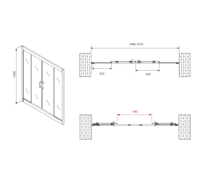 Шторка на ванну ABBER Schwarzer Diamant AG57150, Цвет стекла: прозрачное, Цвет профиля: Хром, Выбрать размер: 150х140, изображение 3