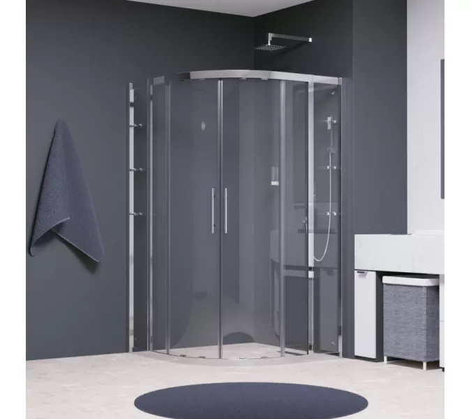 Душевой уголок RGW HO-512 (HO-51 + 2Z-42), Цвет стекла: прозрачное, Цвет профиля (вариация): Хром, Выбрать размер: 1300х1300