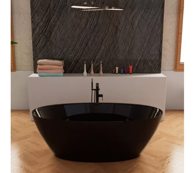 Ванна акриловая Frank F6123 Black/Black  170х81, Выбрать цвет: Чёрный