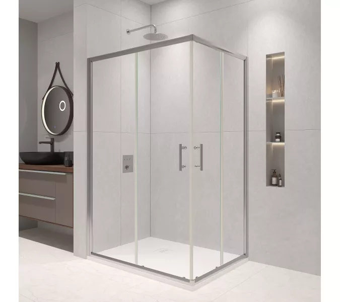 Душевой уголок RGW PA-146, Цвет стекла: прозрачное, Цвет профиля (вариация): Хром, Выбрать размер: 700x900