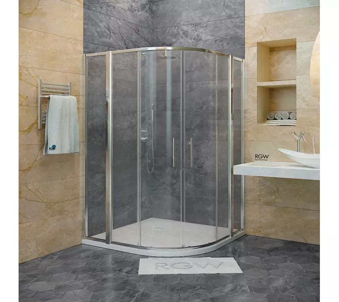 Душевой уголок RGW HO-511 (HO-51 + 2Z-41), Цвет стекла: прозрачное, Цвет профиля (вариация): Хром, Выбрать размер: 1300х1300