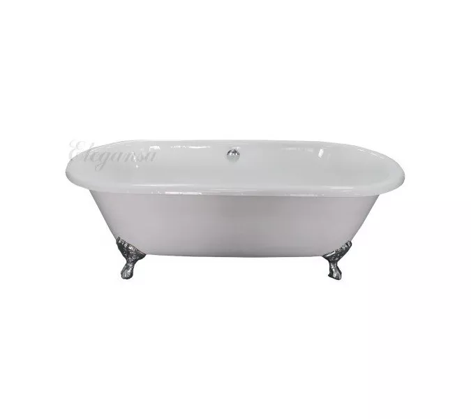 ВАННА чугунная ELEGANSA "GRETTA"  IRON FEET сhrome
