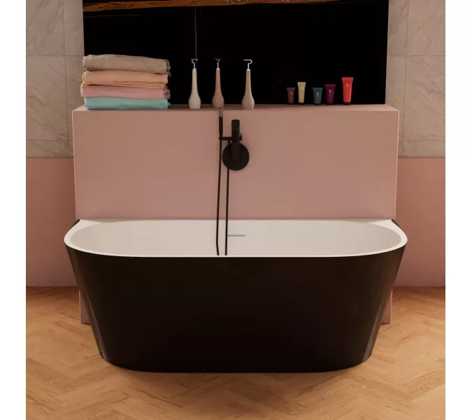 Ванна акриловая Frank F6163 White/Black 170х80, Выбрать цвет: Белый / Черный