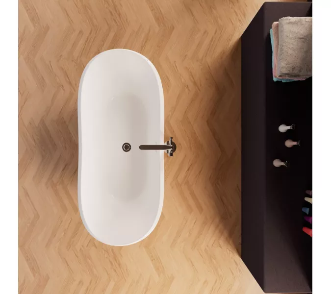 Ванна акриловая Frank F6104 White  170х75, Выбрать цвет: Белый, изображение 4