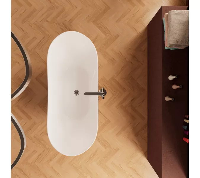 Ванна акриловая Frank F6107 White 170х75, Выбрать цвет: Белый, изображение 4