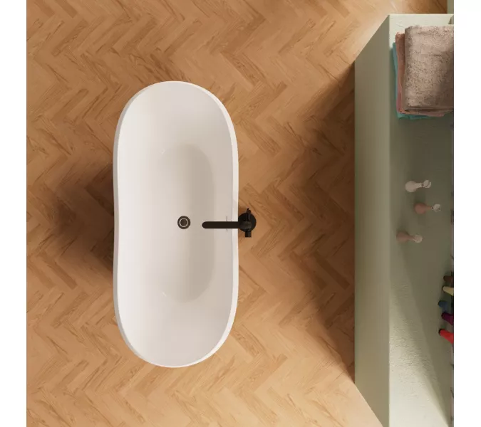 Ванна акриловая Frank F6104 White/Black  170х75, Выбрать цвет: Черный / Белый, изображение 4