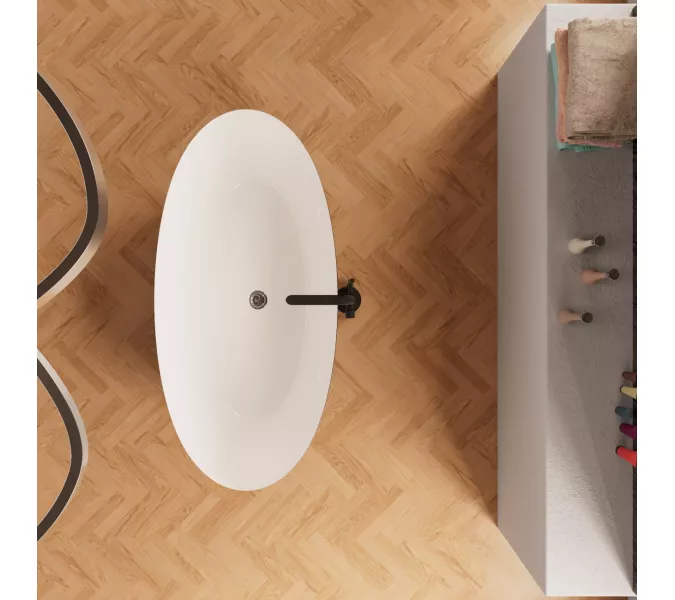 Ванна акриловая Frank F6123 White/Black  170х81, Выбрать цвет: Белый / Черный, изображение 4