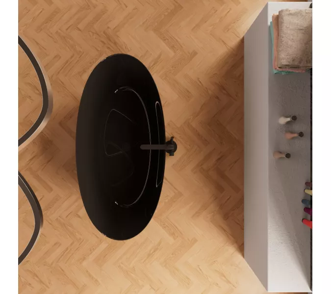 Ванна акриловая Frank F6123 Black/Black  170х81, Выбрать цвет: Чёрный, изображение 4