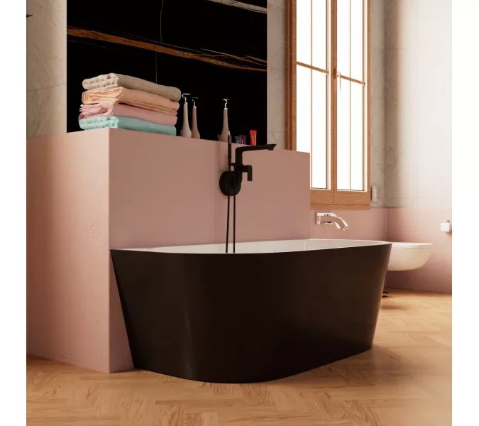 Ванна акриловая Frank F6163 White/Black 170х80, Выбрать цвет: Белый / Черный, изображение 2