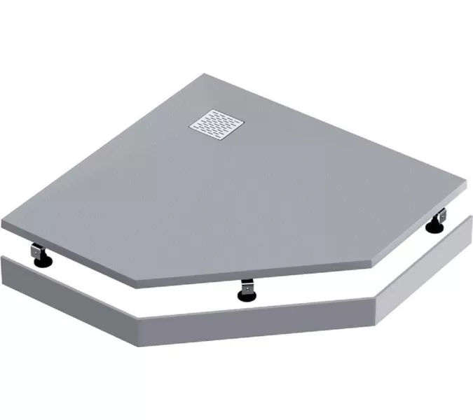 Поддон литьевой Essentia PNT  Графит, Выбрать цвет: Графит, Выбрать размер: 100х100, изображение 2