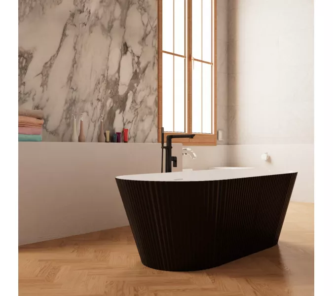 Ванна акриловая Frank F6103 White/Black  170х75, Выбрать цвет: Белый / Черный, изображение 2