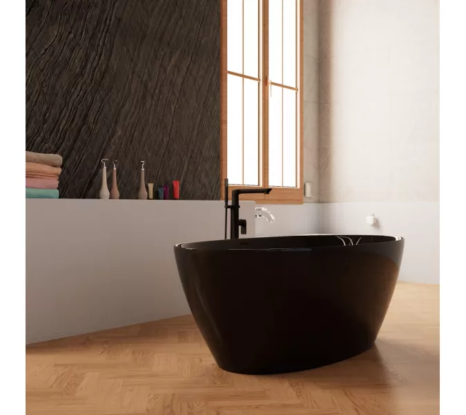 Ванна акриловая Frank F6123 Black/Black  170х81, Выбрать цвет: Чёрный, изображение 2