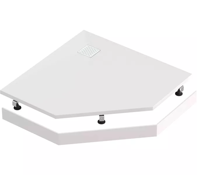 Поддон литьевой Essentia PNT  Белый, Выбрать цвет: Белый, Выбрать размер: 100х100, изображение 2