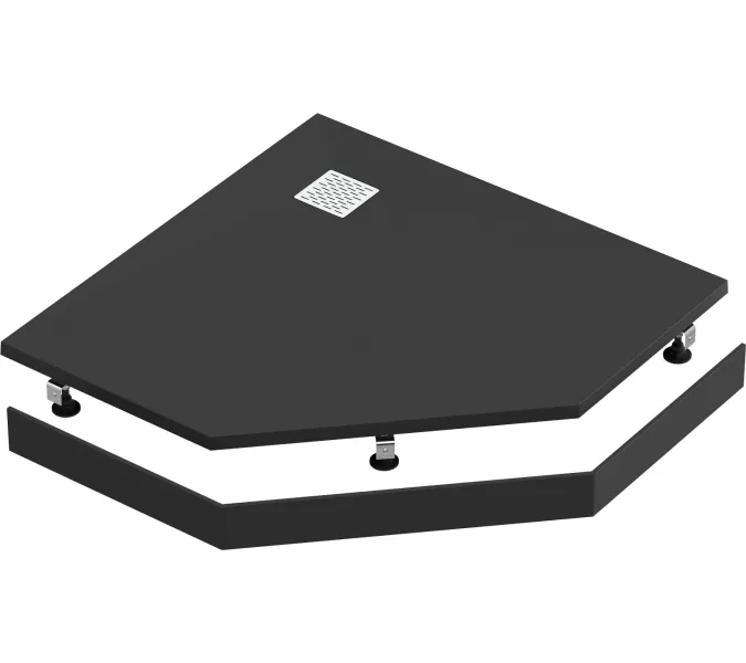 Поддон литьевой Essentia PNT  Чёрный, Выбрать цвет: Черный, Выбрать размер: 100х100, изображение 2