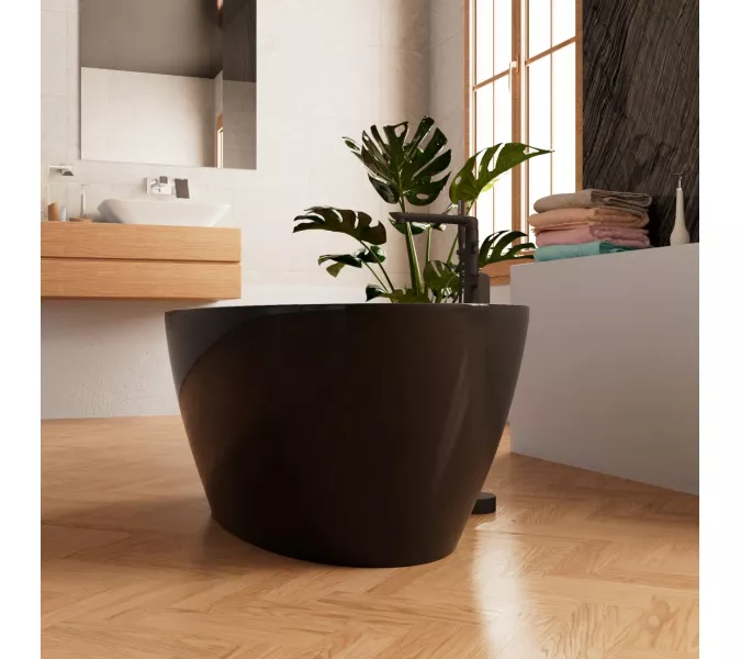 Ванна акриловая Frank F6123 White/Black  170х81, Выбрать цвет: Белый / Черный, изображение 3