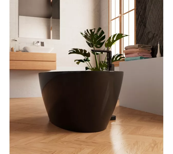 Ванна акриловая Frank F6123 Black/Black  170х81, Выбрать цвет: Чёрный, изображение 3