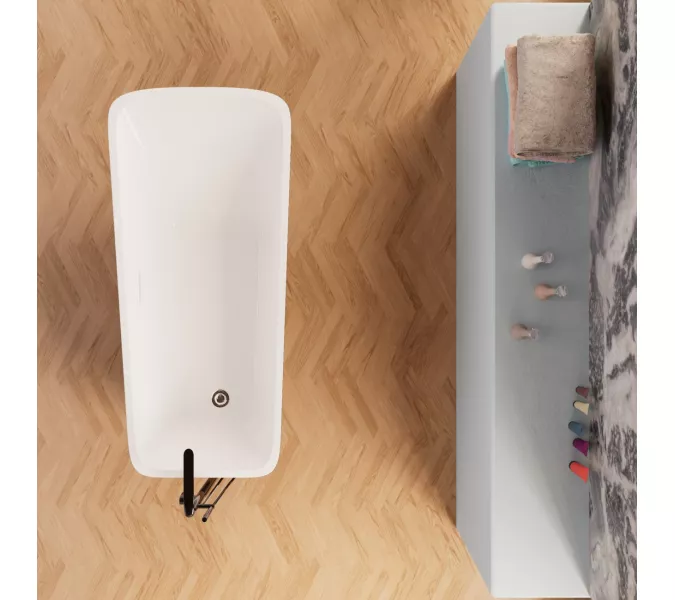 Ванна акриловая Frank F6106 White/Black 170х80, Выбрать цвет: Черный/Белый, изображение 4