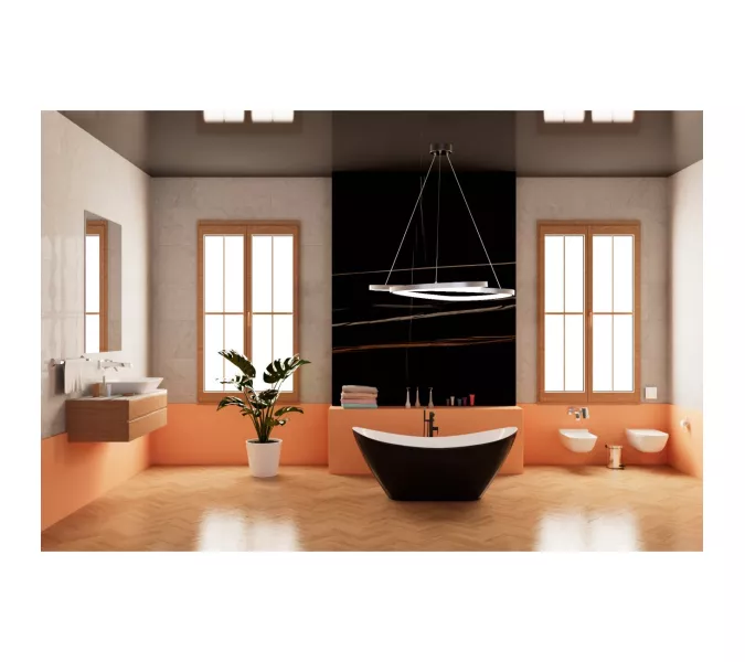 Ванна акриловая  Frank F6107 White/Black 170х75, Выбрать цвет: Белый / Черный, изображение 5