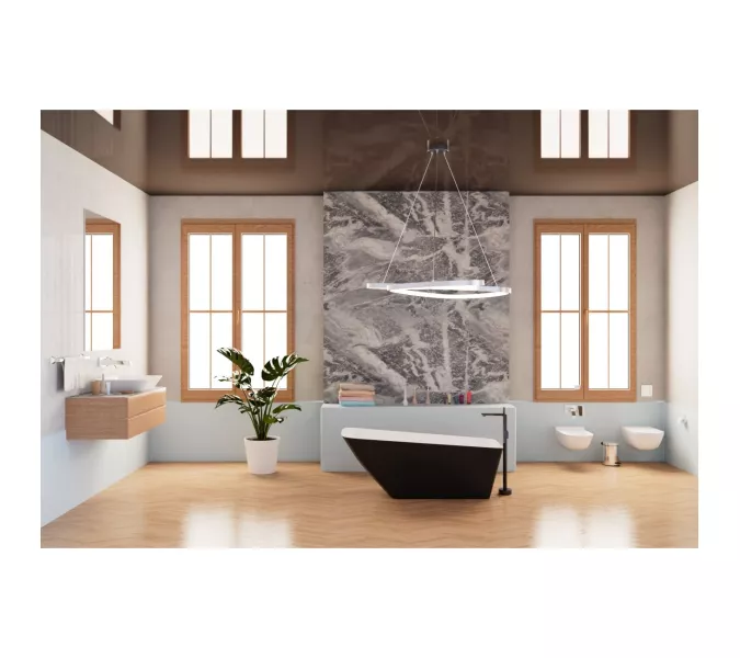 Ванна акриловая Frank F6106 White/Black 170х80, Выбрать цвет: Черный/Белый, изображение 5