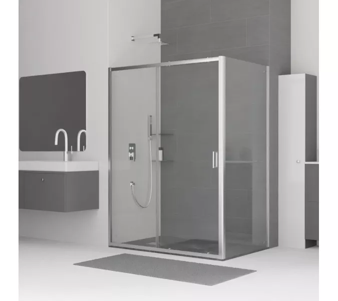 Душевой уголок RGW CL-48 (CL-14 + Z-050-1), Цвет стекла: прозрачное, Цвет профиля (вариация): Хром, Выбрать размер: 140x80