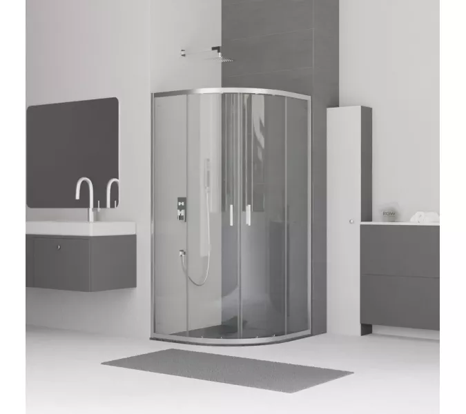 Душевой уголок RGW CL-54, Цвет стекла: прозрачное, Цвет профиля (вариация): Хром, Выбрать размер: 1000x1000