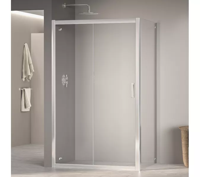 Душевой уголок RGW PA-76 (PA-016 + Z-050-2), Цвет стекла: прозрачное, Цвет профиля (вариация): Хром, Выбрать размер: 1200x800