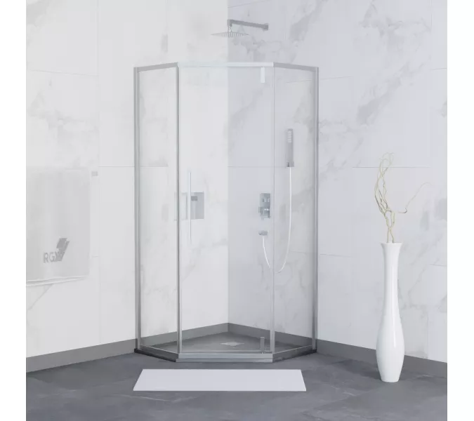 Душевой уголок RGW SV-81, Цвет стекла: прозрачное, Цвет профиля: Хром, Выбрать размер: 800x800