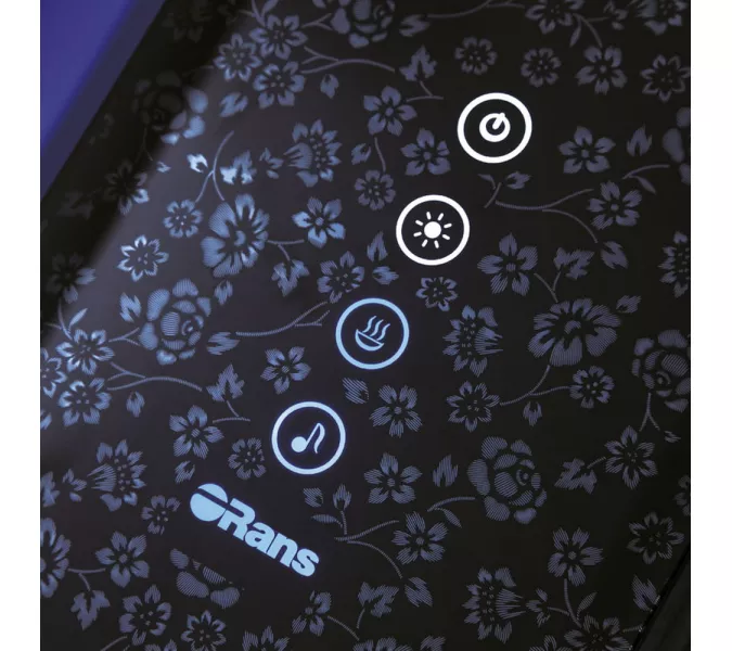 Душевая кабина прямоугольная с паром Orans SR-89101RS/LS Black  L/R, Цвет стекла: прозрачное, Цвет профиля: Черный, Тип поддона: Низкий, Выбрать размер: 100x100, Ориентация: правая, изображение 3