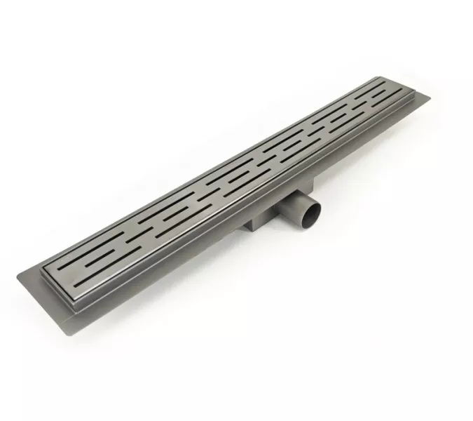 Желоб линейный ESBANO M-RAIN-60/70/80GM оружейная сталь, Выбрать цвет: Оружейная сталь, Выбрать размер: 600