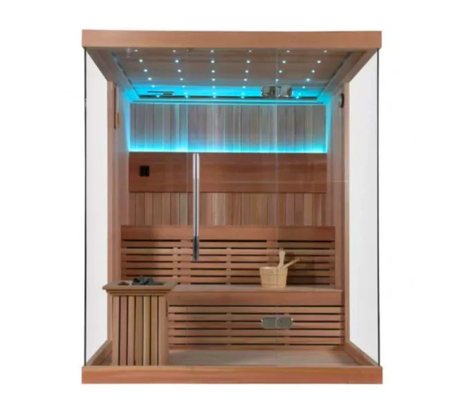 Финская сауна Frank 850 серия, 2 полки , кедр, Выбрать размер: 150х150