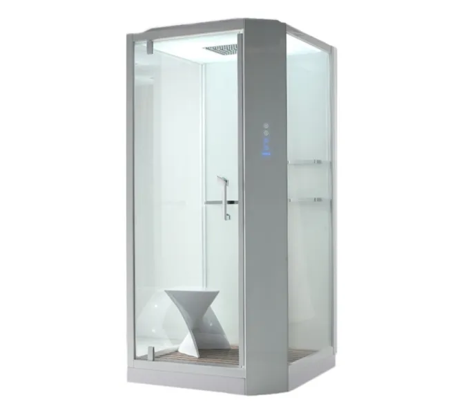 Душевая кабина прямоугольная с паром Orans SR-89101RS White  100х100 низкий поддон