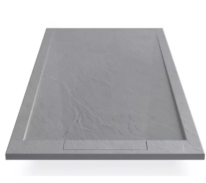 Поддон из искусственного камня, серый ESPLX90G, ESPLX100G, ESPLX108G, ESPLX119G, ESPLX128G, ESPLX129G, Выбрать цвет: серый, Тип поддона: Низкий, Выбрать размер: 100х80, изображение 2