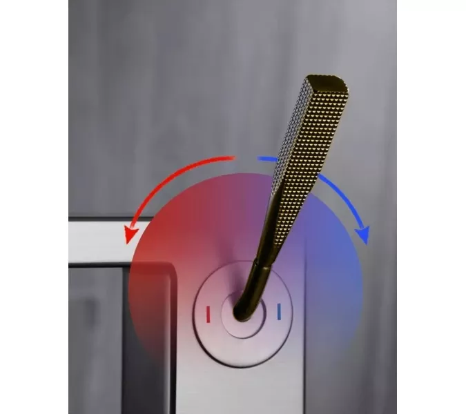 Смеситель для накладной раковины ACWEN 2331С матовое золото, изображение 6