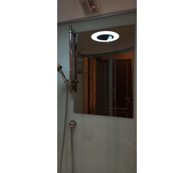 Душевой бокс Frank  угловой F651/F652 с баней/без бани, Цвет стекла: прозрачное, Цвет профиля: Хром, Тип поддона: Высокий, Выбрать размер: 130x130, Комплектация: без бани, изображение 4