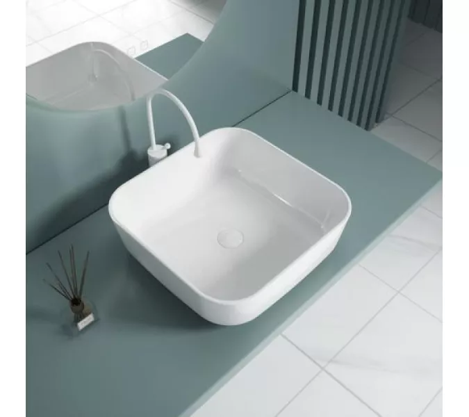 Раковина накладная "ERCINA-N" (white), Выбрать цвет: Белый, изображение 2