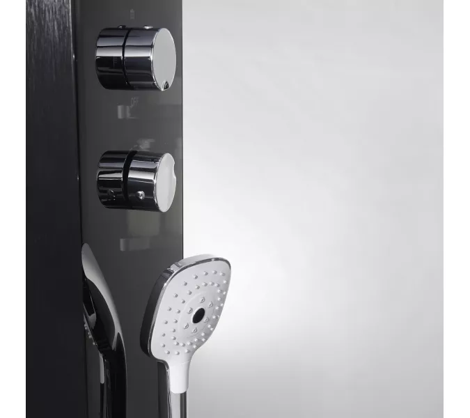 Душевая кабина прямоугольная с паром Orans SR-89101RS/LS Black  L/R, Цвет стекла: прозрачное, Цвет профиля: Черный, Тип поддона: Низкий, Выбрать размер: 100x100, Ориентация: правая, изображение 5