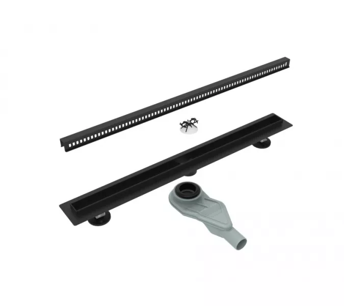 Желоб щелевой ESBANO S-SIDE-60MB/70MB/80MB  матовый черный, Выбрать цвет: матовый чёрный, Выбрать размер: 600, изображение 2