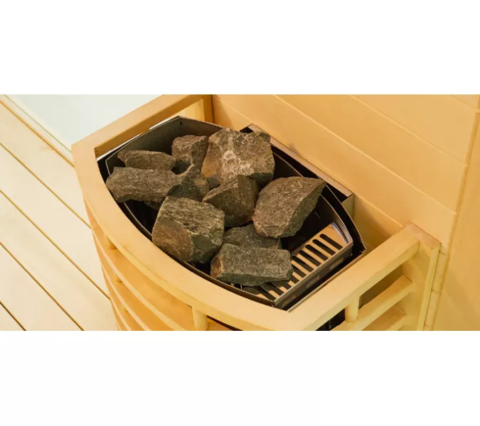 Финская сауна Frank 810 серия, 2 полки, кедр/липа, Выбрать размер: 140х140, Дерево : Липа, изображение 4