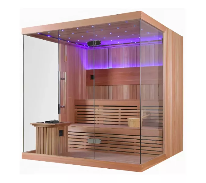 Финская сауна Frank 850 серия, 2 полки , кедр, Выбрать размер: 150х150, изображение 3