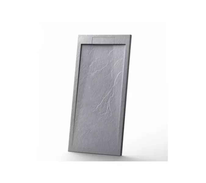 Поддон из искусственного камня, серый ESPLX90G, ESPLX100G, ESPLX108G, ESPLX119G, ESPLX128G, ESPLX129G, Выбрать цвет: серый, Тип поддона: Низкий, Выбрать размер: 100х80, изображение 3