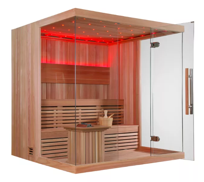 Финская сауна Frank 850 серия, 2 полки , кедр, Выбрать размер: 150х150, изображение 2