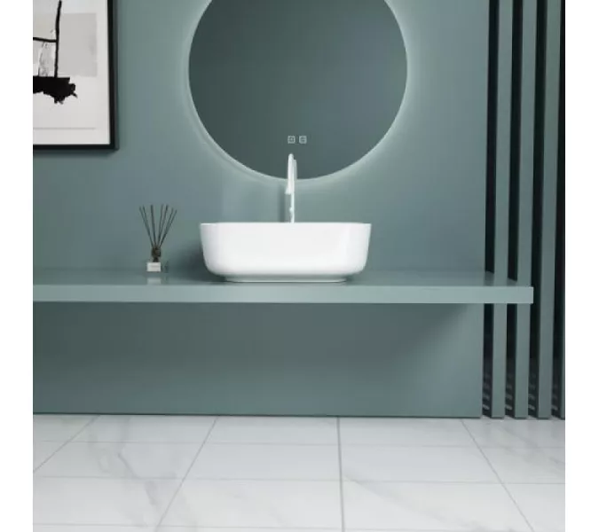 Раковина накладная "ERCINA-N" (white), Выбрать цвет: Белый, изображение 5