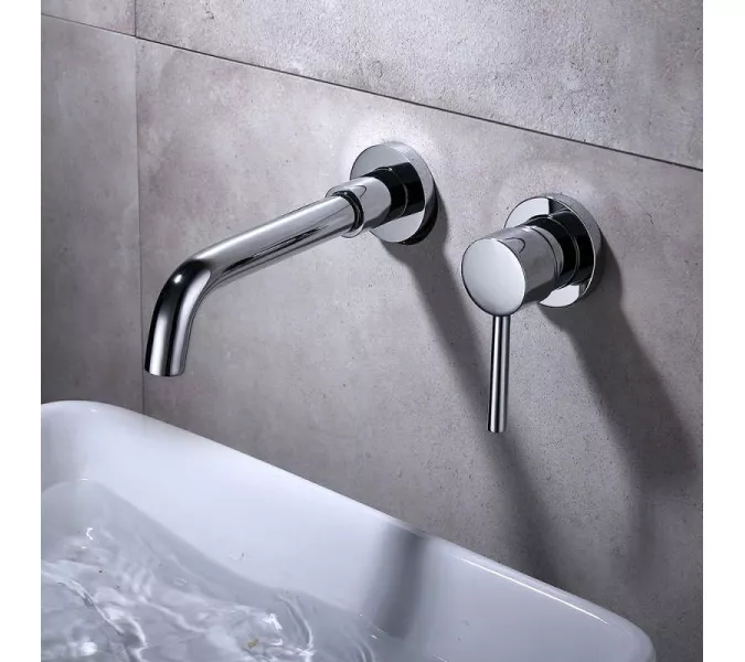 Смеситель для раковины скрытого монтажа ACWEN 6605A хром, Выбрать цвет: Хром, изображение 8