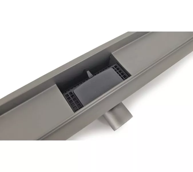 Желоб линейный ESBANO M-RAIN-60/70/80GM оружейная сталь, Выбрать цвет: Оружейная сталь, Выбрать размер: 600, изображение 6